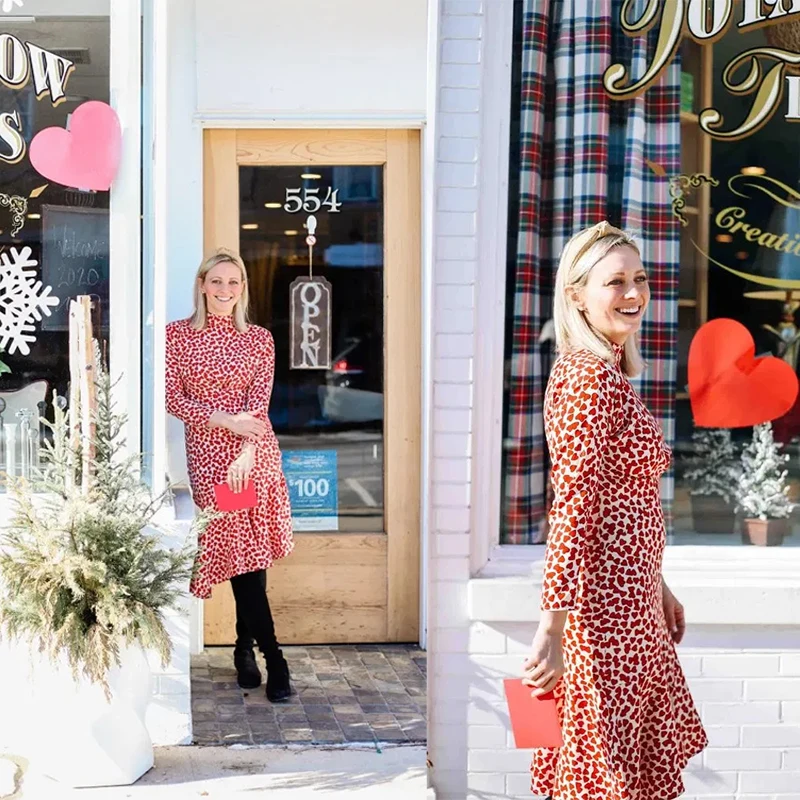 Платье миди женское с воротником стойкой и длинным рукавом|Женские платья| |