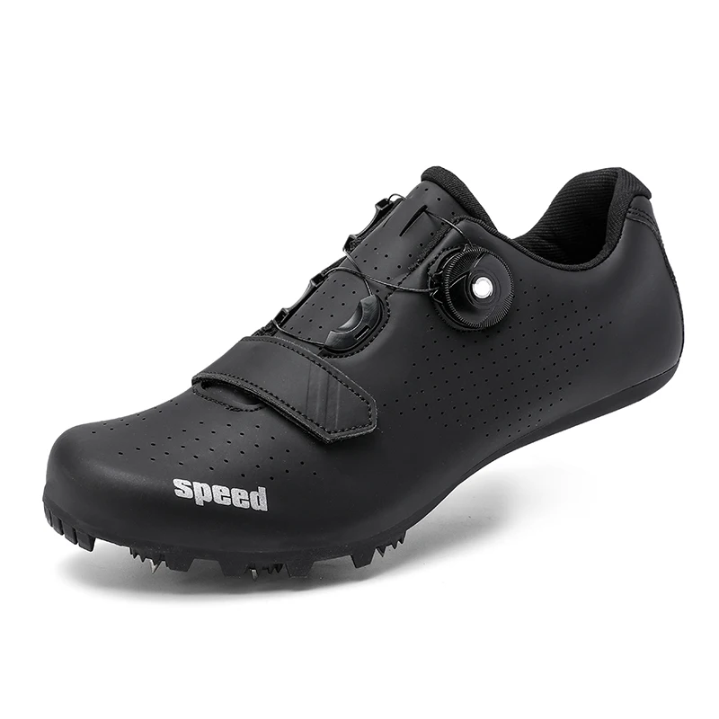 

Rotating self-locking Track & Field Shoes Women Spikes Sneakers Black Running Training Shoes Lightweight Men Spike Sport Shoes