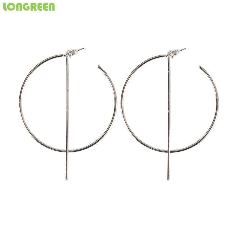 Style 17 silver Metal Simple Stylish Geometric Round Unique Earrings For Women Girl Gifts Stainless Steel Earrings Set De Aretes Orecchini Donna - Окраска металла: Style 17 silver