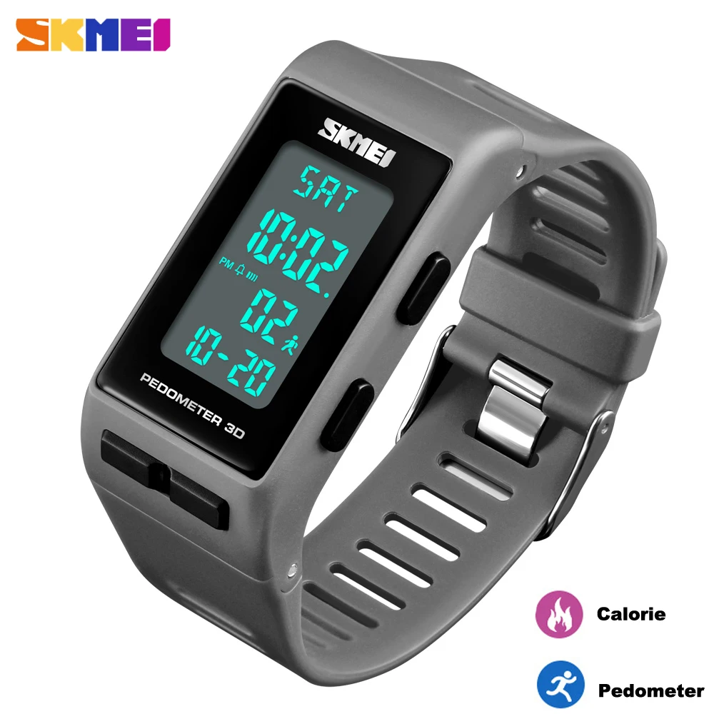 

SKMEI Brand Luxury Digital Sport Watch Military Pedometer Calorie Alarm Clock LED Waterproof Men Wrist Watch Relogio Masculino