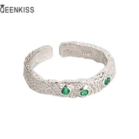 qeenkiss rg6279 jewelry%c2%a0wholesale%c2%a0fashion%c2%a0%c2%a0woman%c2%a0girl%c2%a0birthday%c2%a0wedding gift irregular aaa zircon 18kt gold white gold open ring