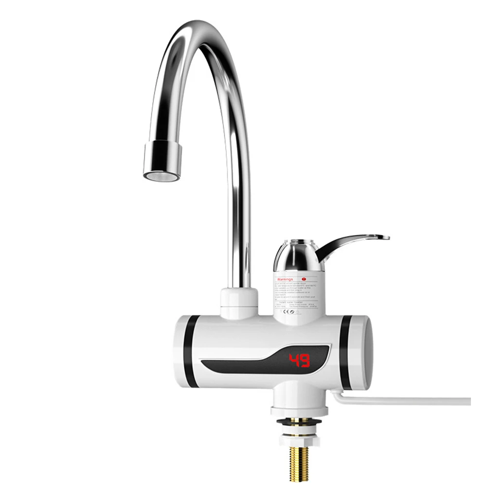 

Water Heater Shower 220V Kitchen Faucet EU Plug Electric Water Heater 3000W Digital Display Display Instant Hot Water heaters