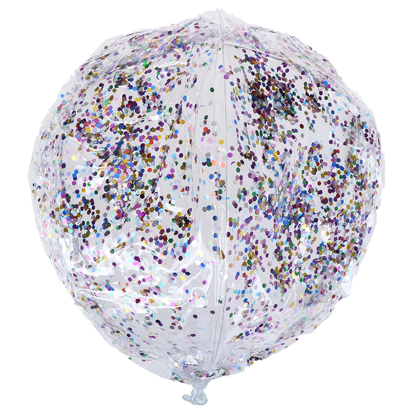 

Children Bling Transparent Swimming Ball Toys Round Inflatable Sequins Inside PVC Beach Ball Swimming Pool Floating Outdoor Toy