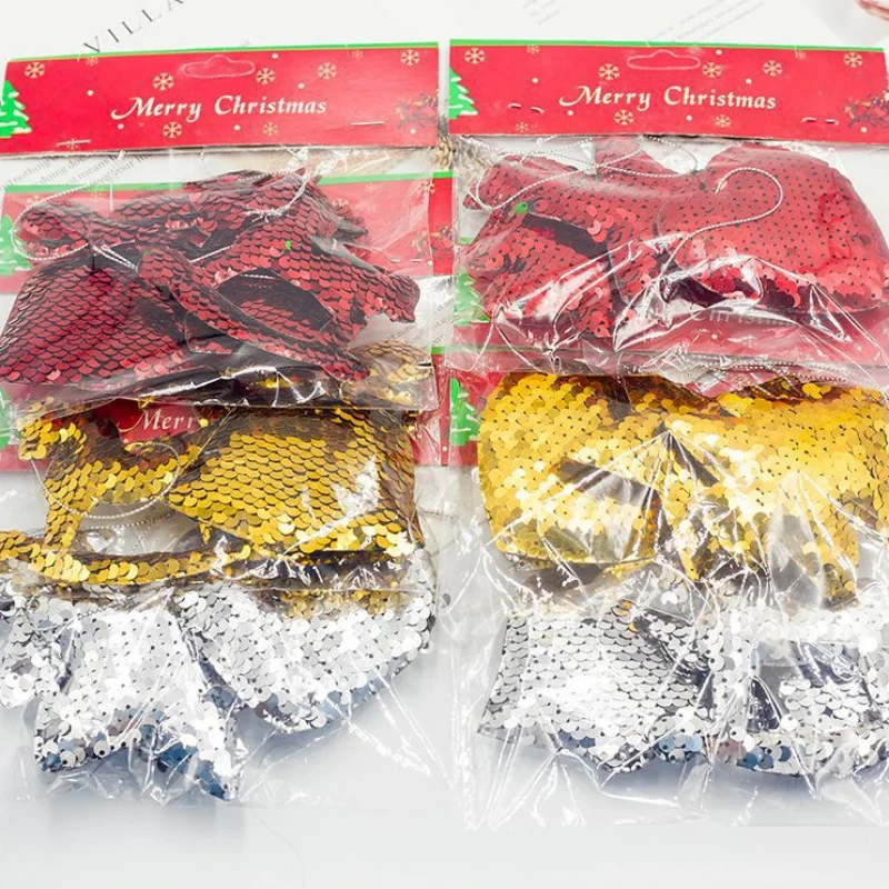 Рождественская елка висячие украшения 3 шт Блестки Рождественские Подвески