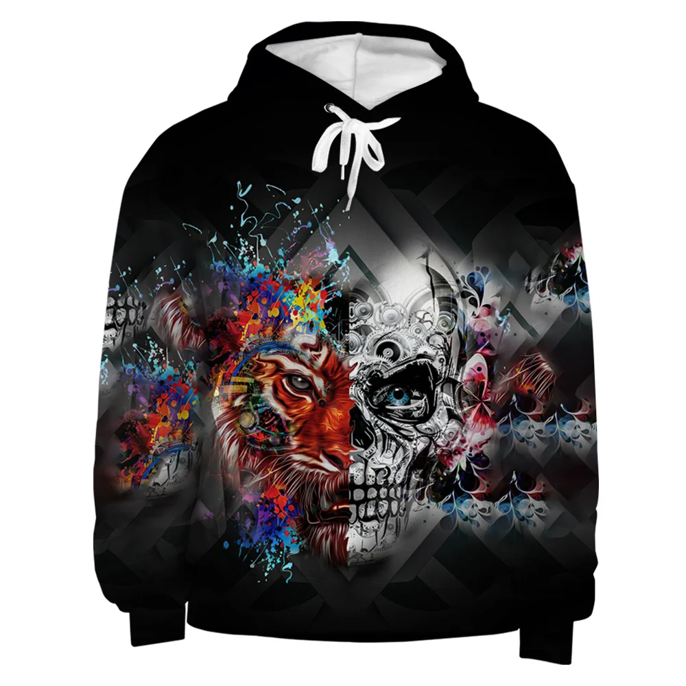 

Autumn Street High Street Fashion Men's Black High Quality 3d Printing Men's Breathable Casual Sports Hoodie Xxs-4xl