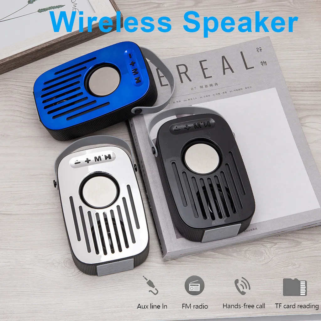 Перезаряжаемый Hifi портативный беспроводной Blueteeth стереозвук Колонка Micro Fm Usb