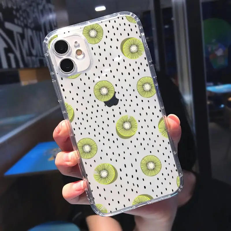 

Cartoon summer fruit fashion design Phone Case Transparent soft For iphone 5 5s 5c se 6 6s 7 8 11 12 plus mini x xs xr pro max