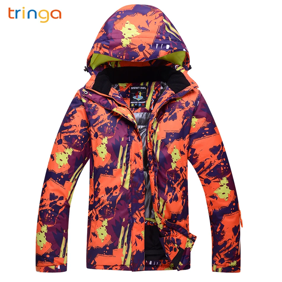 TRINGA открытый женский лыжный костюм комплект одежда для занятий сноубордингом водонепроницаемый ветрозащитный зимний костюм куртки+ брюки лыжный костюм - Цвет: jacket 01