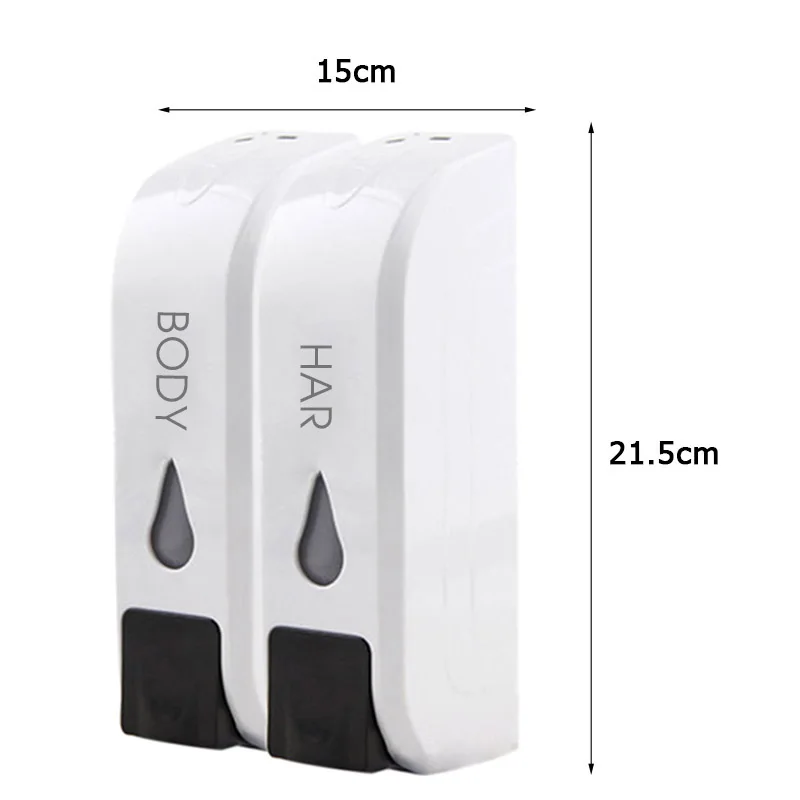 Double 350ml Liquid Soap Dispenser Wall Bathroom Triple/Double Set Shower Gel Hand Soap Shampoo Dispenser Kitchen Bathroom Accessories - Цвет: Double