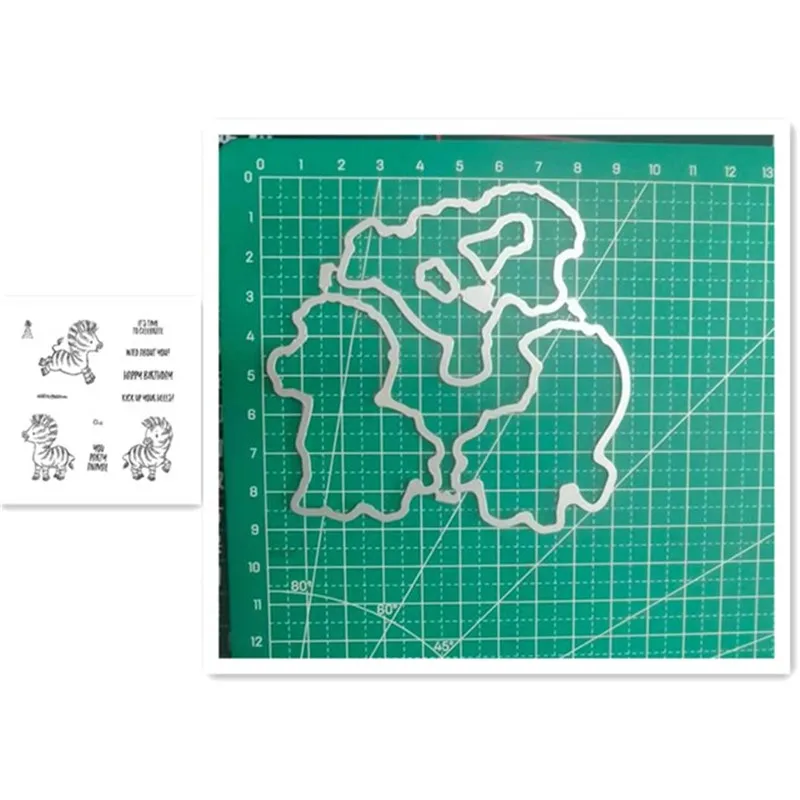 

2021 Metal Cutting Dies And Stamp Stencil For DIY Scrapbooking Decorative Embossing Paper Card zebra Dies Cutting New 2021