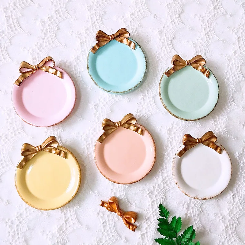 Лотки для хранения тортов с круглым бантом в скандинавском стиле органайзер