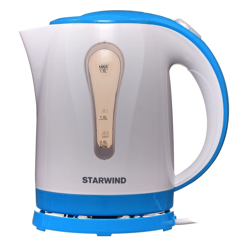 Чайник электрический STARWIND SKP1217 2200Вт белый и голубой | Бытовая техника