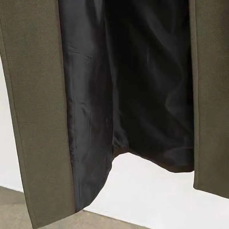 2019 женское Шерстяное модное осеннее зимнее однотонное пальто с длинным рукавом и