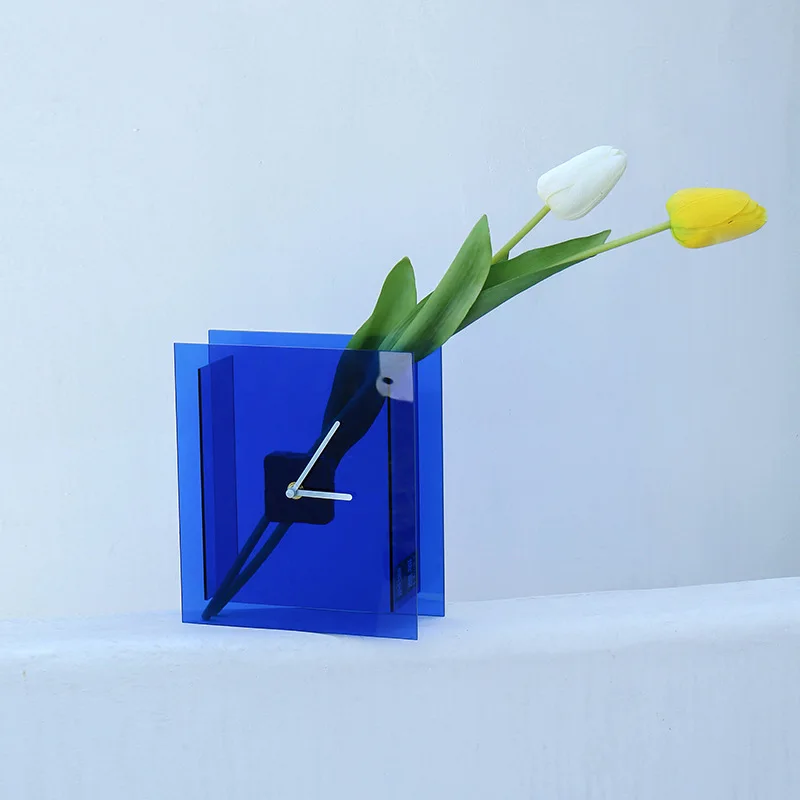 

Home Decoration Nordic High-grade Acrylic Vase Flower Vases Floral Container Living Room Office Wedding Decoration Modern Vases
