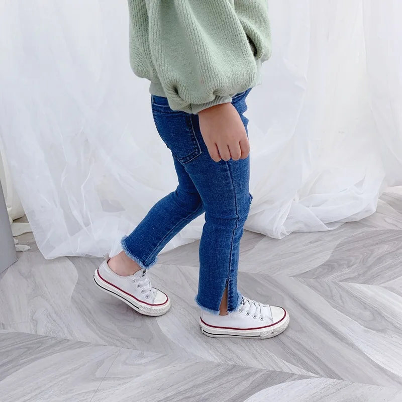 2019 Новое поступление Осенние повседневные однотонные универсальные джинсы в