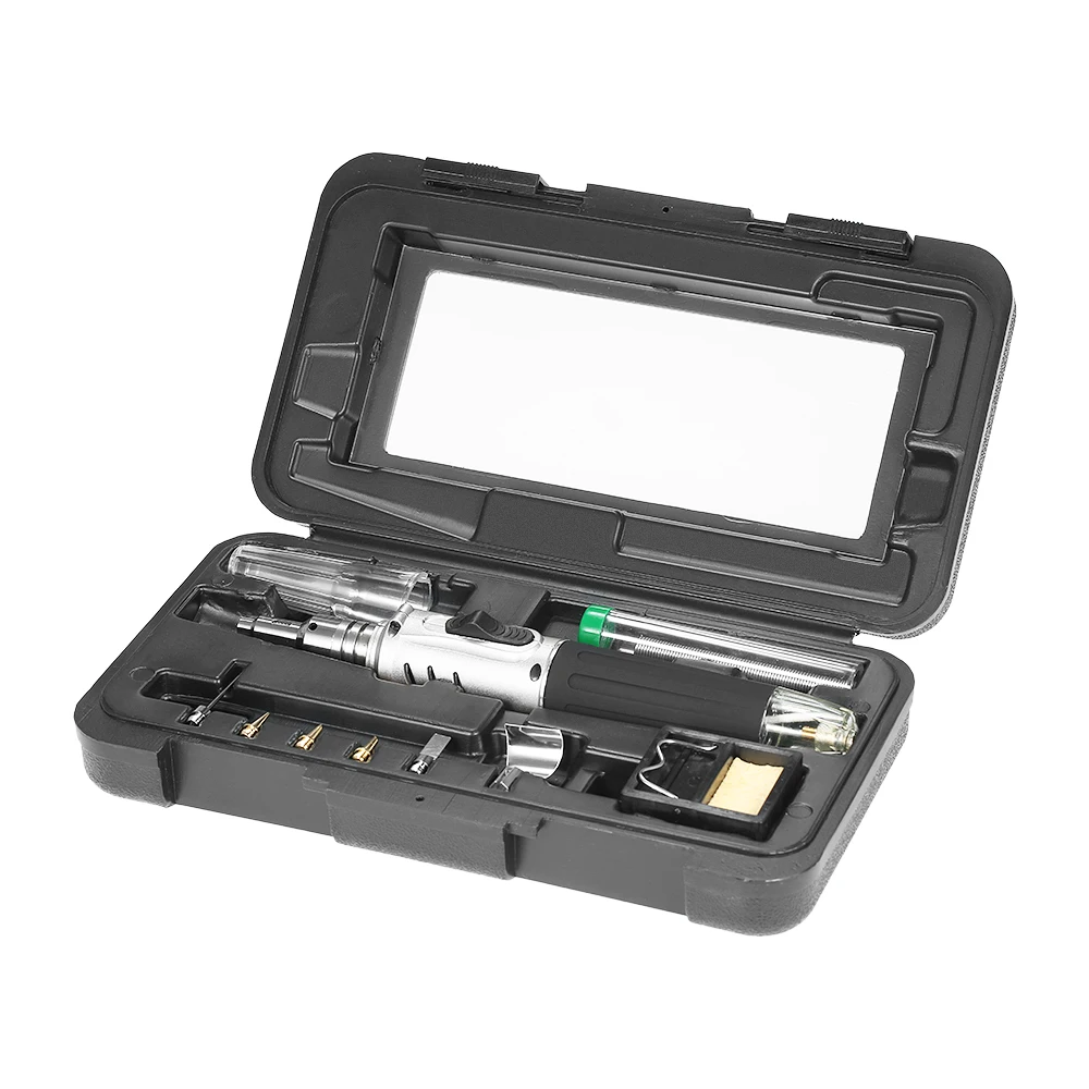 Portable Gas Soldering Iron Kit Automatic Ignition Welding Torch Tools Electric Irons 10 in 1 Butane Pen Set | Инструменты