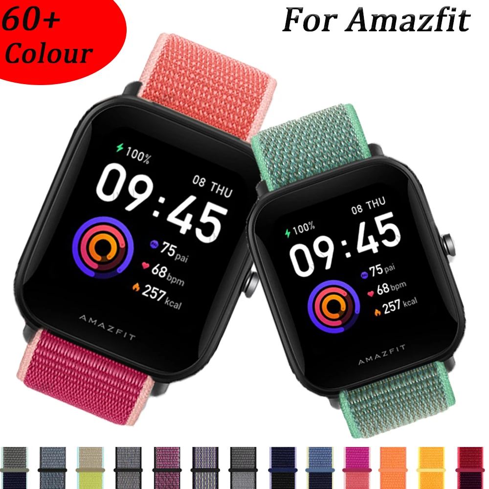 

20mm/22mm Nylon band For Amazfit GTS 2 2e strap GTS2 Mini GTR 42mm/47mm GTR2/2e huami Sport Loop belt Bracelet Amazfit bip strap