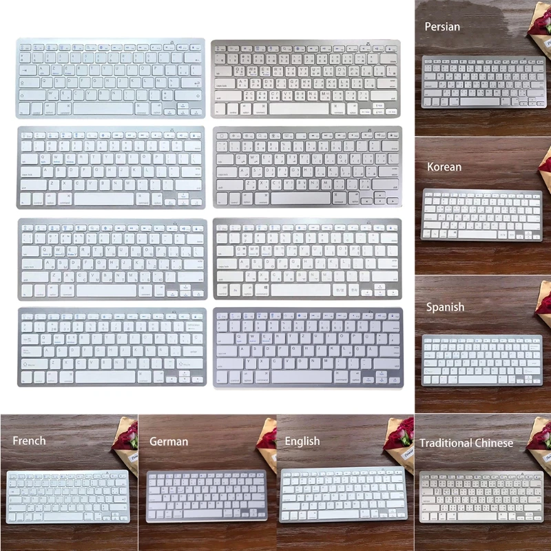 

808C Russian/Spanish/Korean Bluetooth Wireless Keyboard for Tablet/Laptop/Smartphone