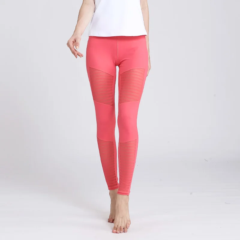 PS плетение сетчатые Леггинсы для йоги спортивные Для женщин Фитнес штаны