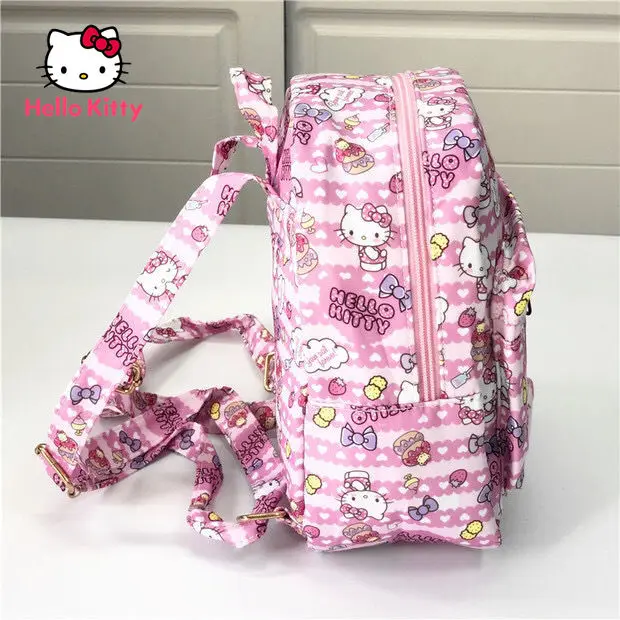 

Модный милый мультяшный Рюкзак Hello Kitty, простой и удобный водонепроницаемый и износостойкий Детский рюкзак, подходит для девочек