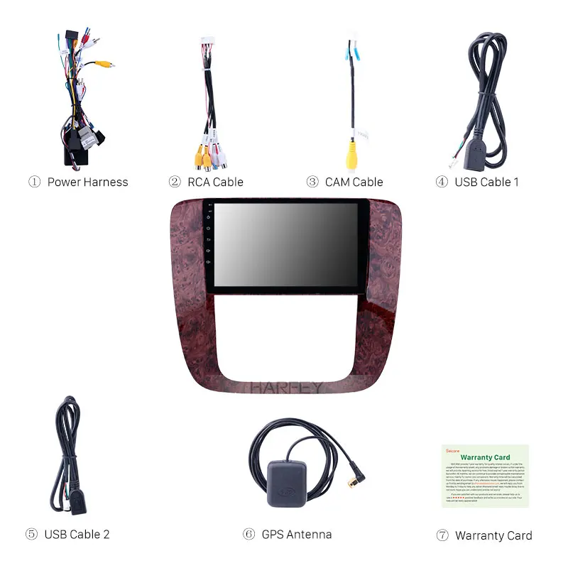 Автомагнитола Harfey 2din Android 8 1 9 дюймов GPS навигация радио для 2007-2012 GMC Юкон/адиая/Тахо