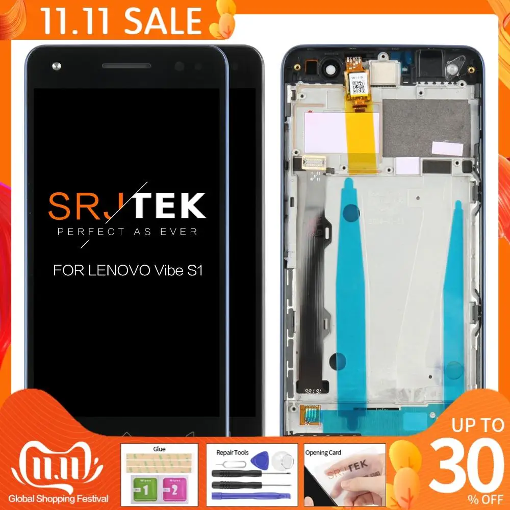

Оригинальный 5,0 ''1920x1080 IPS дисплей для Lenovo Vibe S1 LITE ЖК сенсорный экран S1LA40 дигитайзер Запасные части