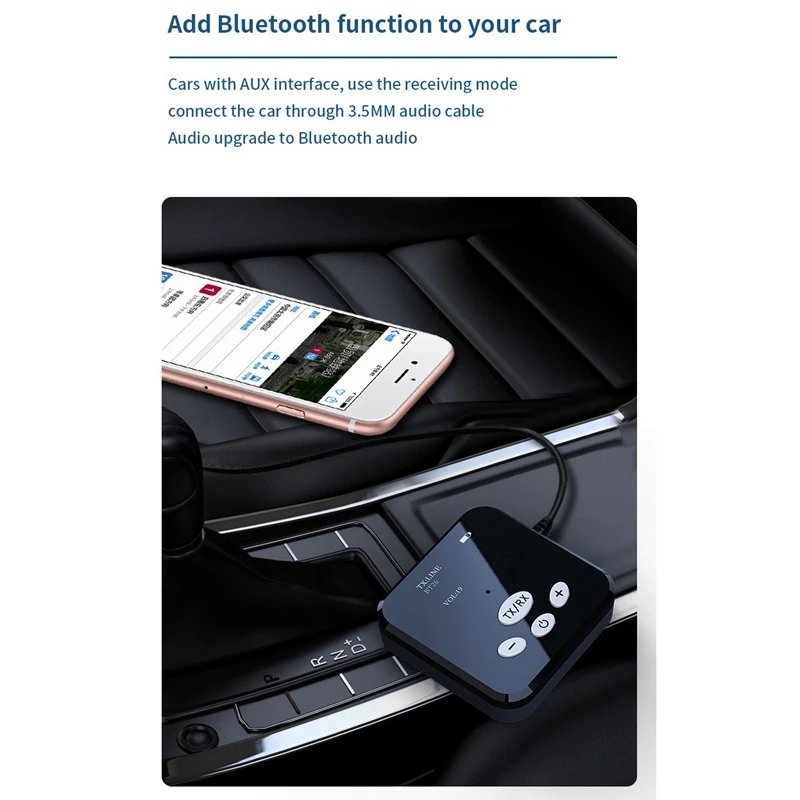 

Bluetooth Receiver 5.0 A3.5mm Jack Aux Wireless Adapter Music for TV Car Bluetooth 5.0 Audio Transmitter