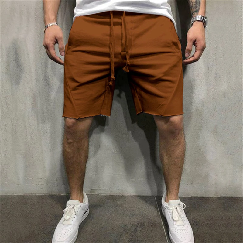 

New Summer Loose Cotton Shorts Man Brand Gyms Knee Length Male leisure Jogger Workout Fitness bodybuilding Short Pants S-XXXL