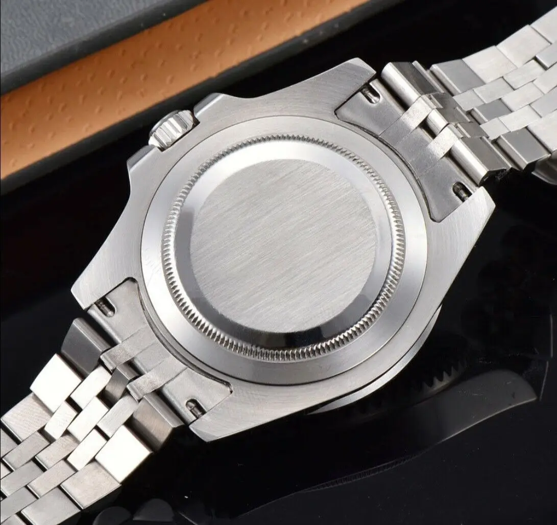 Мужские автоматические механические часы PARNIS черные/синие с сапфировым стеклом