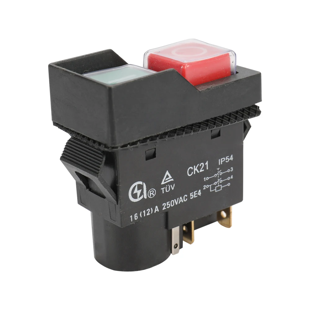 Водонепроницаемый IP54 кнопочный электромагнитный переключатель 4/5 Pin 250V 4A/6A