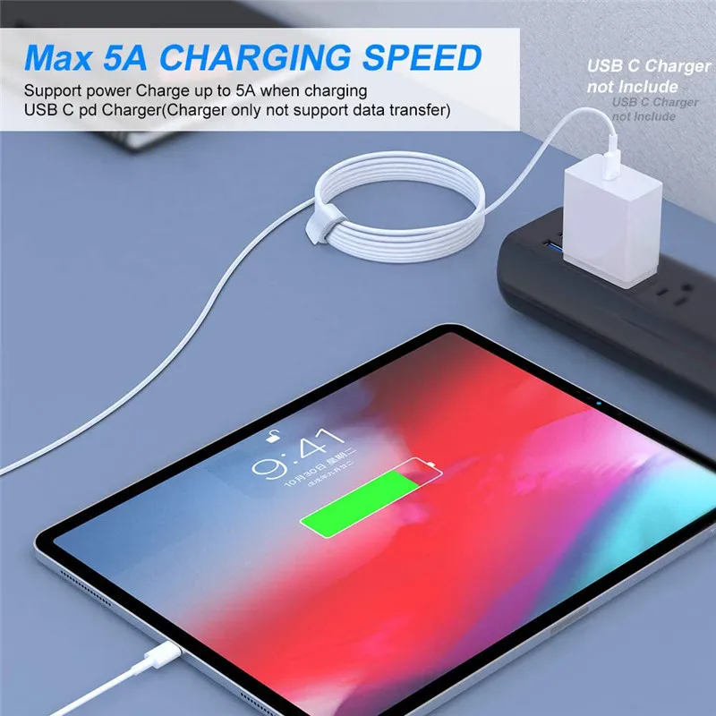 2 м PD 100 Вт USB C к зарядный кабель для 96 87 61 13 &quot15" Macbook Pro|Компьютерные кабели и
