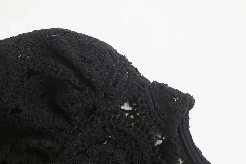 Новые винтажные женские черные кружевные рубашки Модные женские Цветочные открытые блузки женские трикотажные тонкие топы для девочек