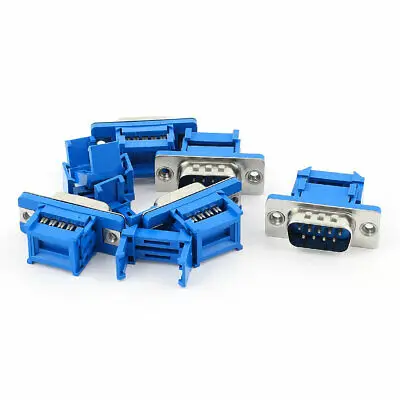 5 шт. Crimp DB9 9 Pin Мужской IDC типа обжимной резьбовой разъем для плоского
