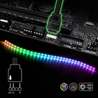 Модифицируемая RGB PC Светодиодная лента, WS2812b Радужная лента для ПК чехол, для 5V 3-pin ASUS Aura SYNC, материнская плата MSI Mystic светильник Sync