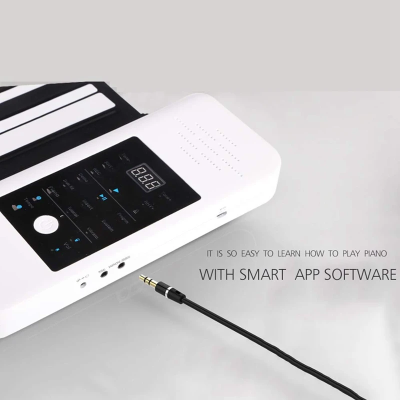 Пианино складное электрическое портативное мягкая силиконовая клавиатура с 88