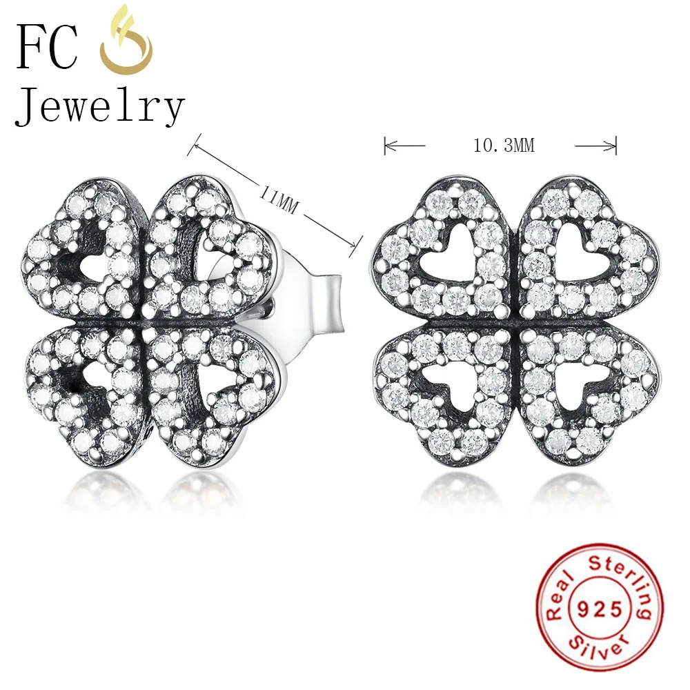 Женские серьги гвоздики из серебра 925 пробы с фианитом|Серьги-гвоздики| |