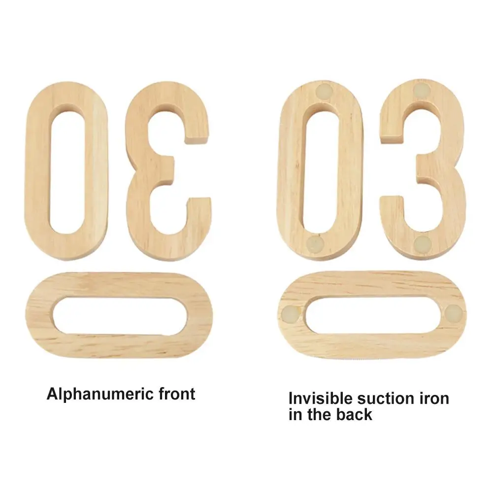 Детская деревянная магнитная наклейка в виде букв и цифр на холодильник