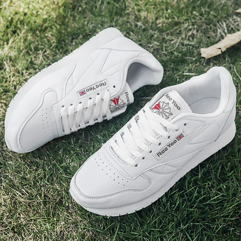 

Leather Man Sneaker White Women Sneakers Big Size Summer Black Men Shoes Lace-Up Trainers Gym Tennis Breathable Running Shoes 20