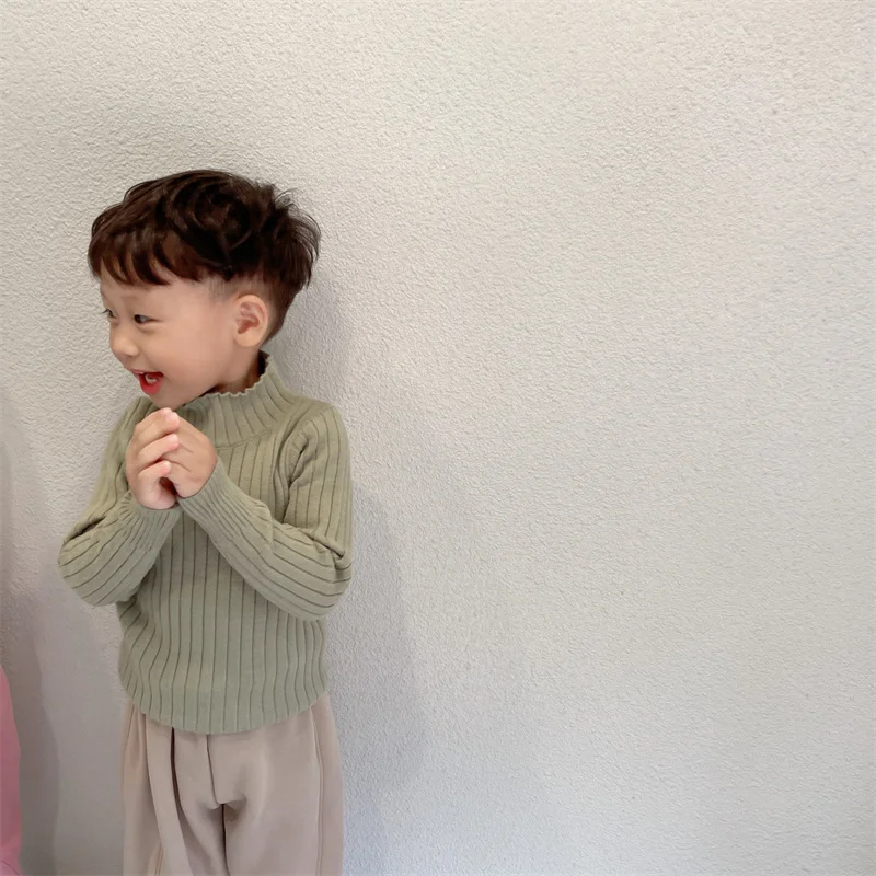 

Girl Sweater Kids Outwear Tops 2022 Solid Plus Thicken Warm Winter Autumn Knitting Woolen Cotton Overcoat Children Clothing