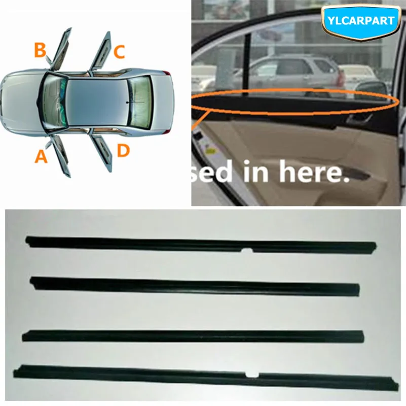Автомобильной двери окна Стекло интерьер уплотнитель для Geely Emgrand 7 EC7 EC715 EC718 Emgrand7