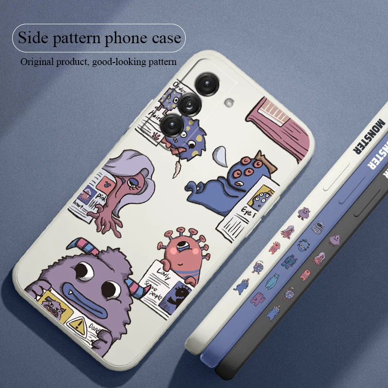 Funny Monster Phone Case For Samsung Galaxy S22 S21 S20 FE S10 Note 20 10 Ultra Plus A72 A52 A32 A71 A51 A31 A21S 4G 5G Cover