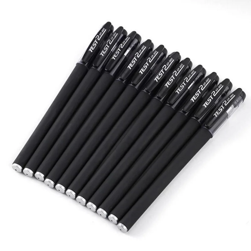 

10 Pcs Mix Matte Carbon Gel Pens Office For School 2021 Supplies Refills 0.5mm Blue Ballpoint Pen Ink Student Stationery Wholesa