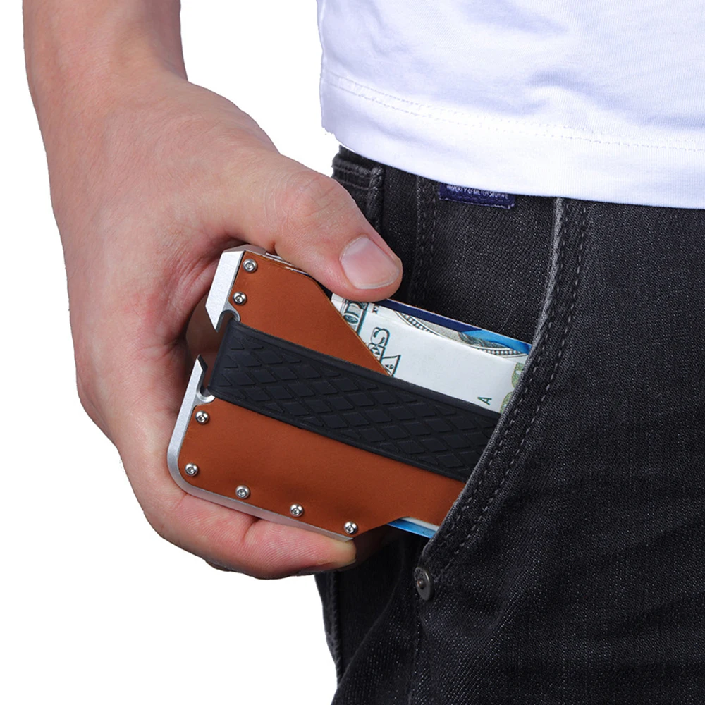 Новый дизайн алюминиевый металлический RFID-кошелек Duvence для кредитных карт
