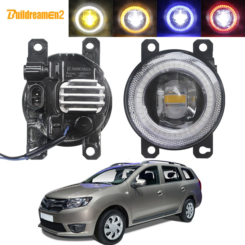 

2 Pieces Car LED Lens Fog Light Assembly Angel Eye Daytime Running Lamp 30W 8000LM 12V Accessories For Dacia Logan 2004-2015