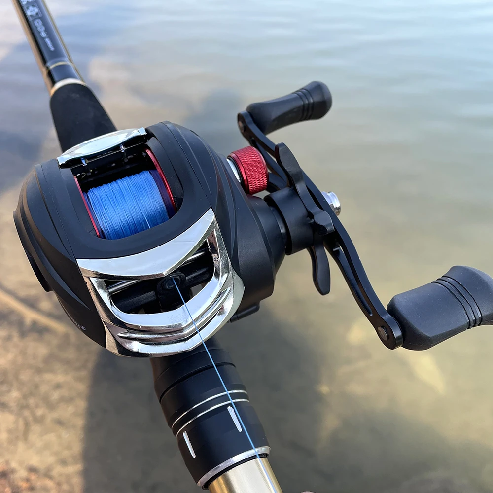 

GHOTDA Bait-throwing Reel Fake Bait 7.2:1High-speed Gear Ratio Reel Freshwater Metal Spool 8KG Trolling Line Ocean Rock Fishing