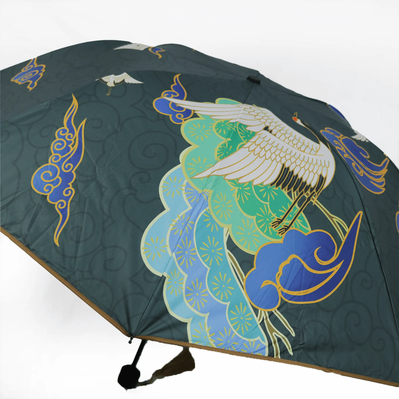 Зонт складной зонт в три сложения китайском стиле двухслойный виниловый