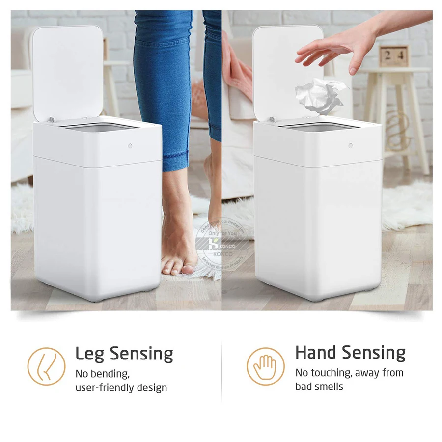 Мусорная корзина Konco умное водонепроницаемое мусорное ведро с автоматической