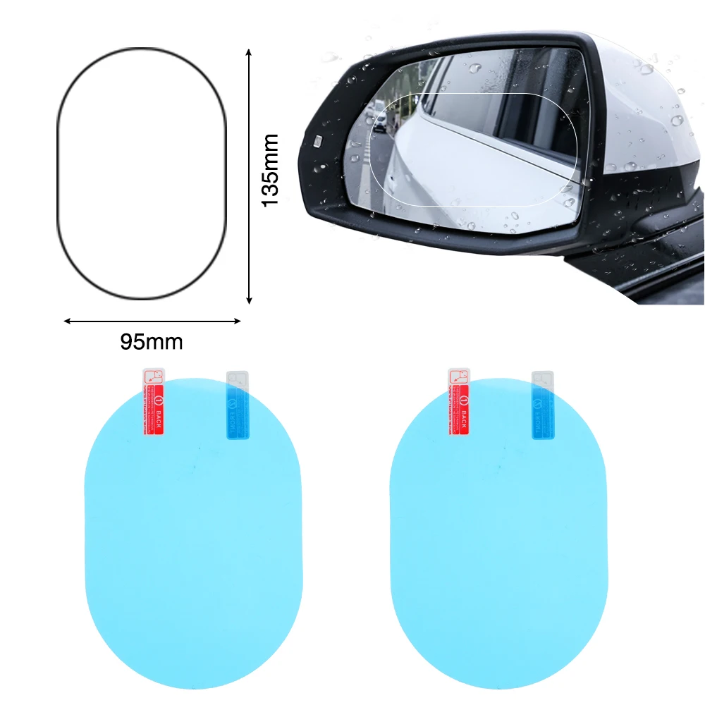2 шт. Автомобильное Зеркало окно прозрачная пленка антибликовое зеркало заднего