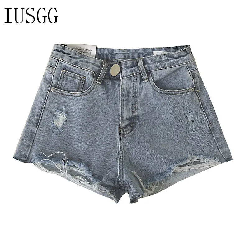 Женские джинсовые шорты летние с высокой талией и меховой подкладкой размеры до