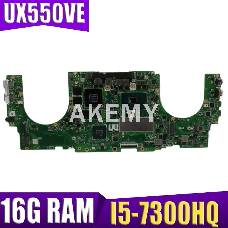 

New For ASUS ZenBook Pro UX550VD UX550VW UX550V Laptop Motherboard REV：2.0 I5-7300 cpu and 1050TI GPU mainboard